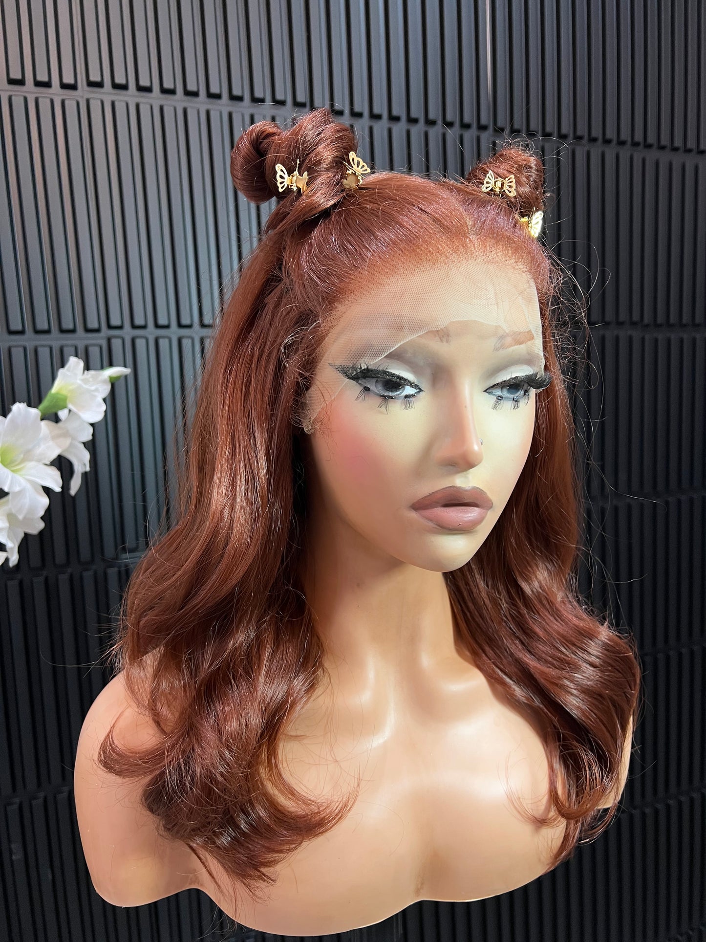 Adeola (13 by 6) Lace Front Wig - Highlights Color, Heat-Resistant Fiber, Soft and Comfortable Feel