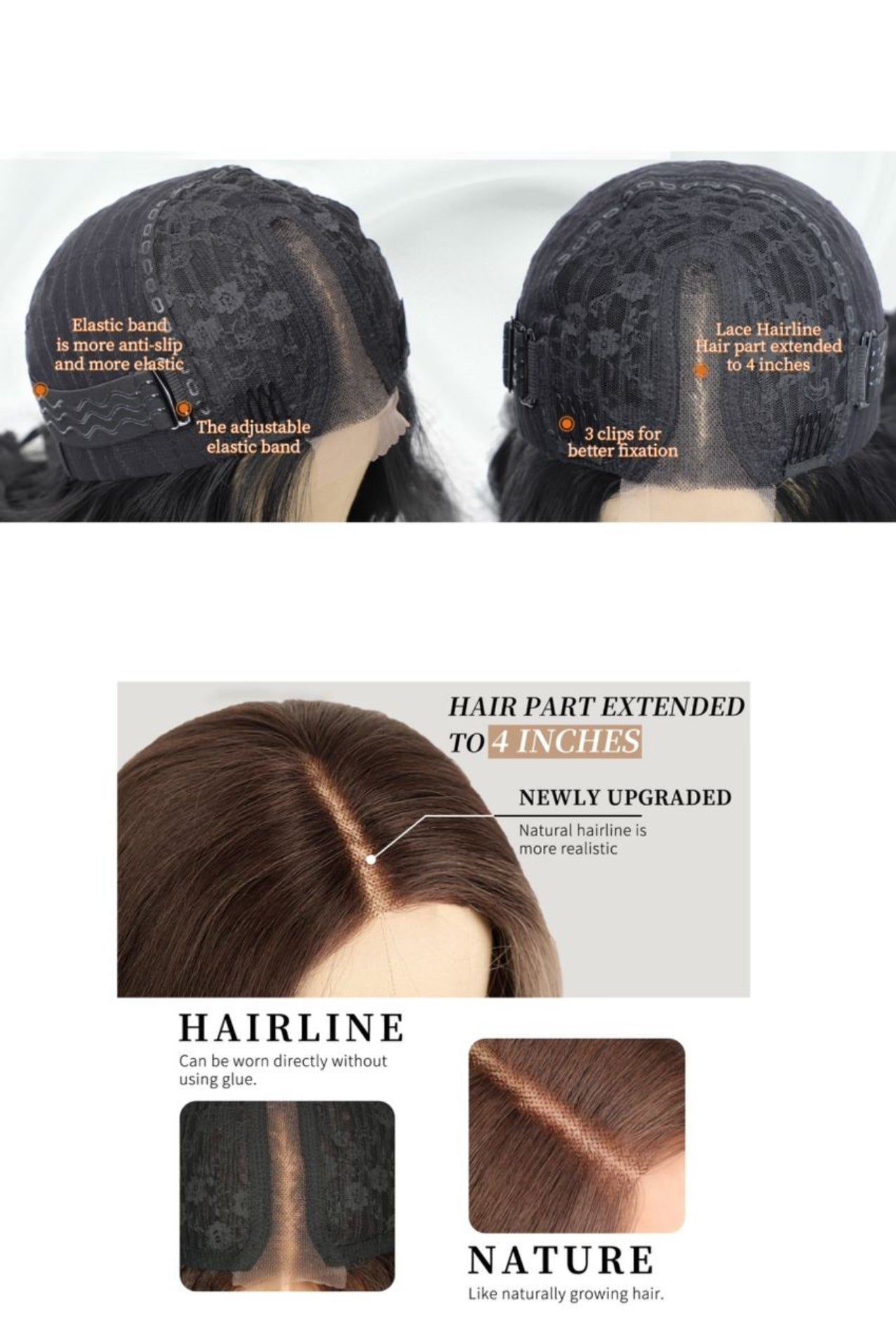 Molly – Middle Part Glueless Wig, Wavy Bob, 14 Inches