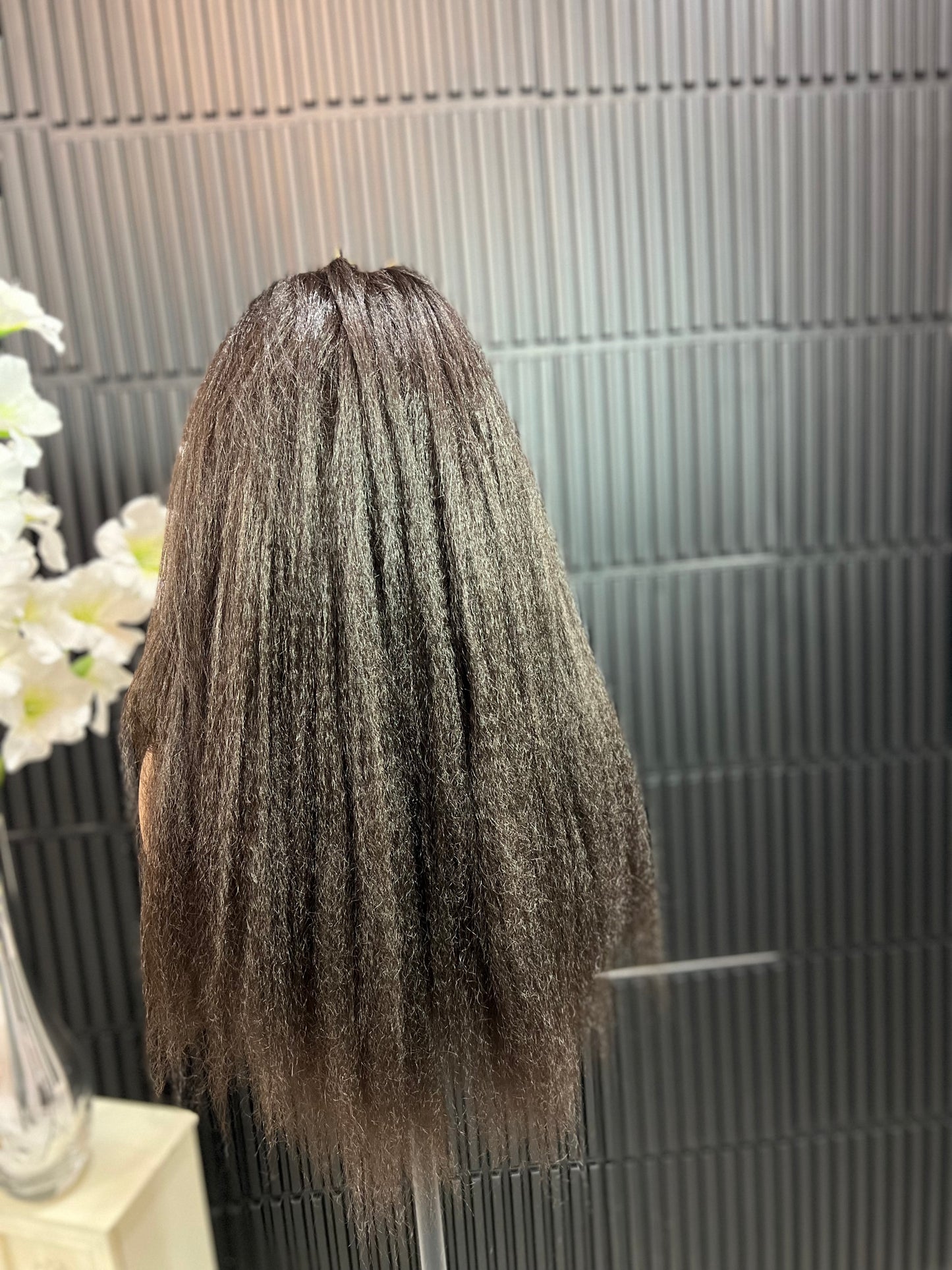 Mudiwa (human hair ) (4 by 6)kinky straight Lace ClosureWig -