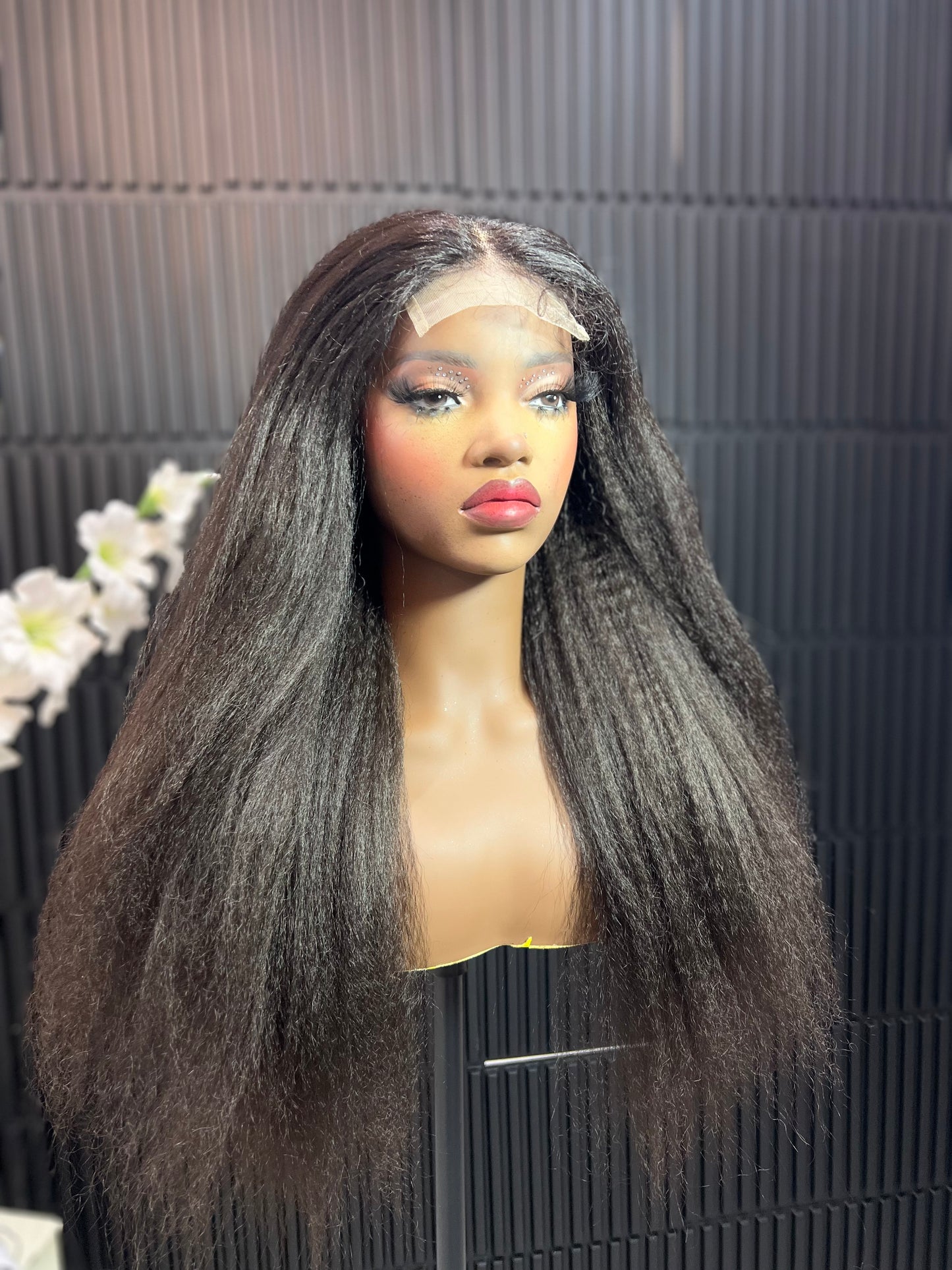 Mudiwa (human hair ) (4 by 6)kinky straight Lace ClosureWig -