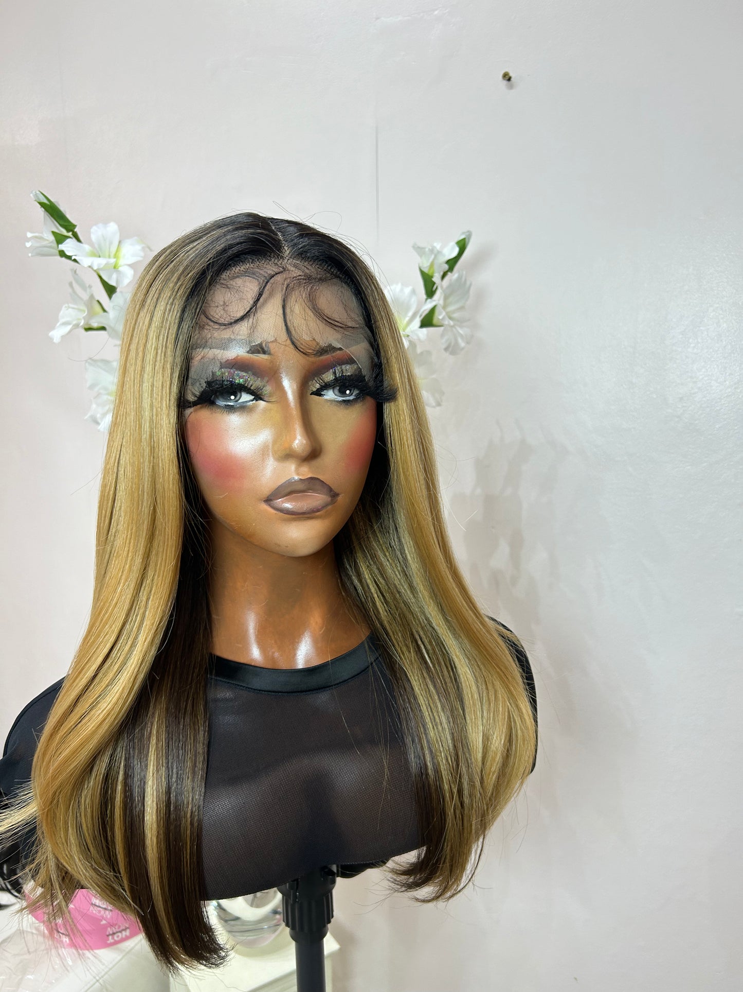 Lizzy (T-Part) Lace Wig - 16 Inches, Heat Resistant Synthetic Material