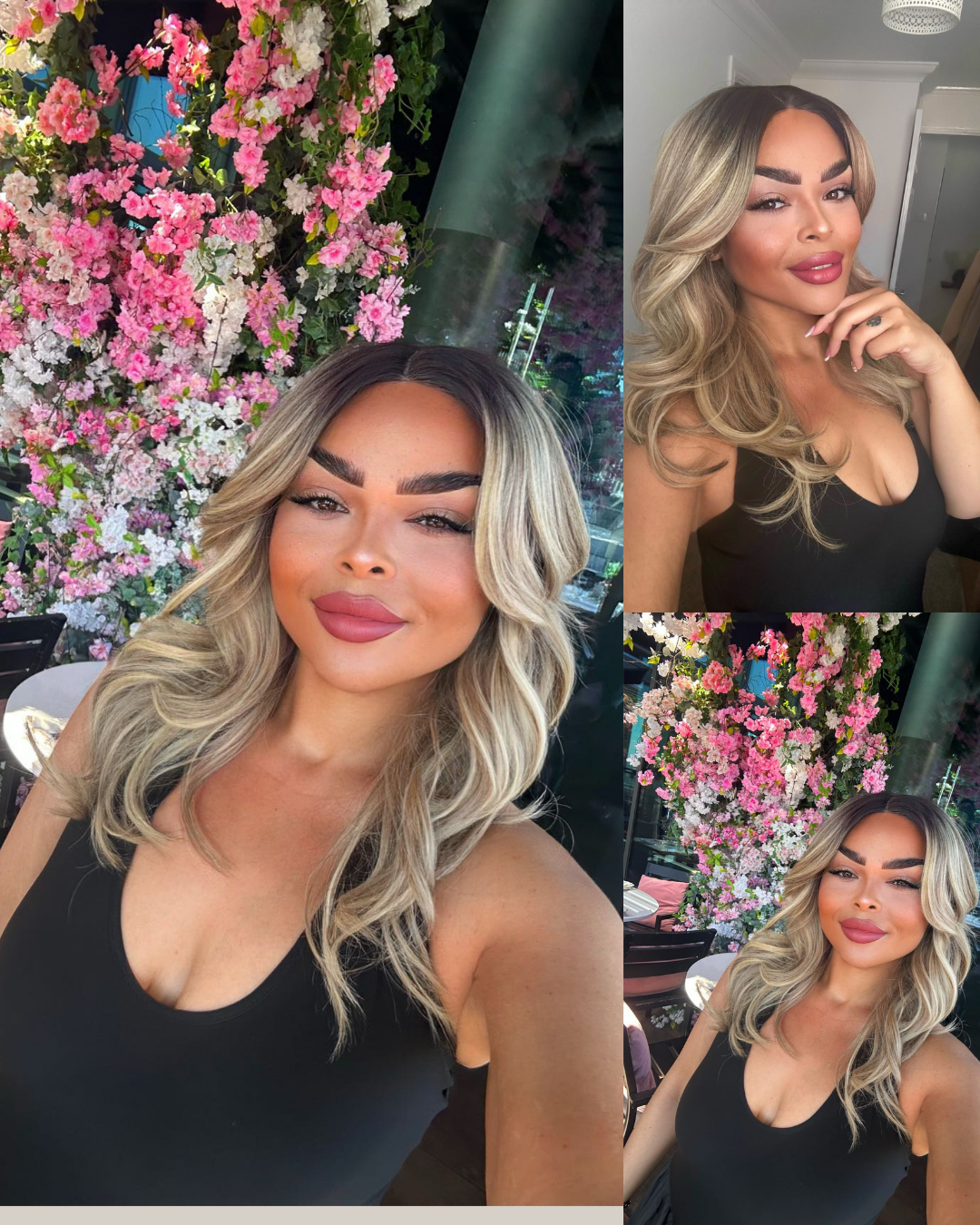 Sabrina T-part lace wig, an affordable synthetic wig under fifty pounds