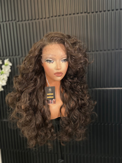Lenisha 13 by 7 Free Part Lace Front Wig - Synthetic Heat Resistant Fibre