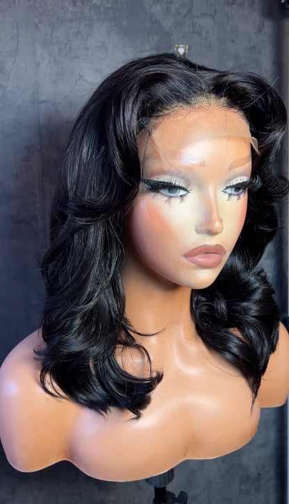 Shuvai | 16” Layered Blowout | 30% Human Hair Blend | 4x4 Lace Wig