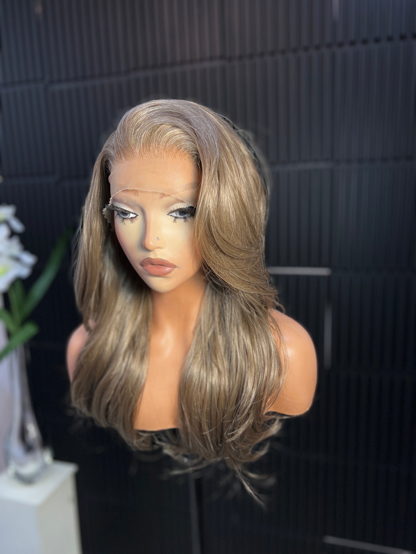 Valerie(13*6) Lace Frontal Wig in Ash Blonde - 180 Degrees Heat Resistant Synthetic Hair for Any Head Size - Soft Natural Feel & Seamless Look