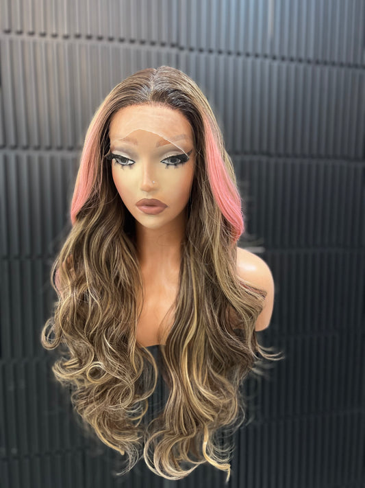 Pink Peso ( 13 *6) lace frontal wig