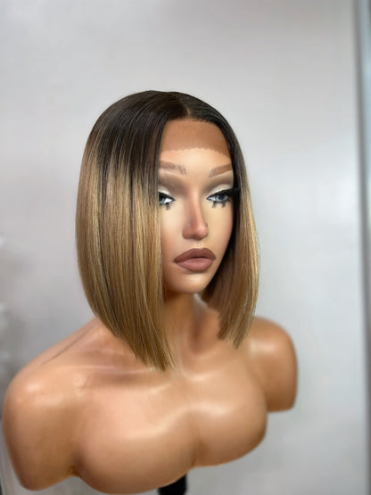 Ru (T-part) lace front wig