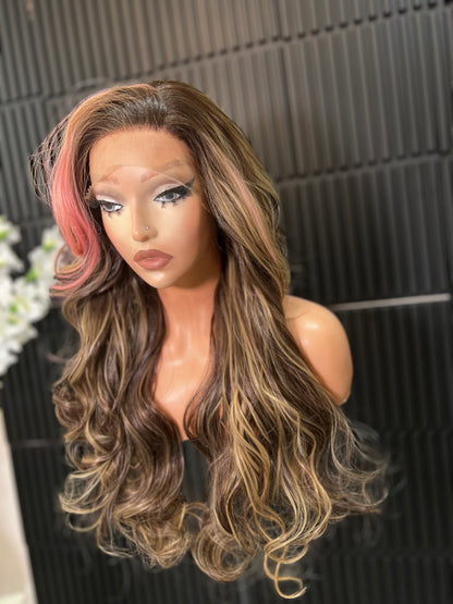 Pink Peso ( 13 *6) lace frontal wig