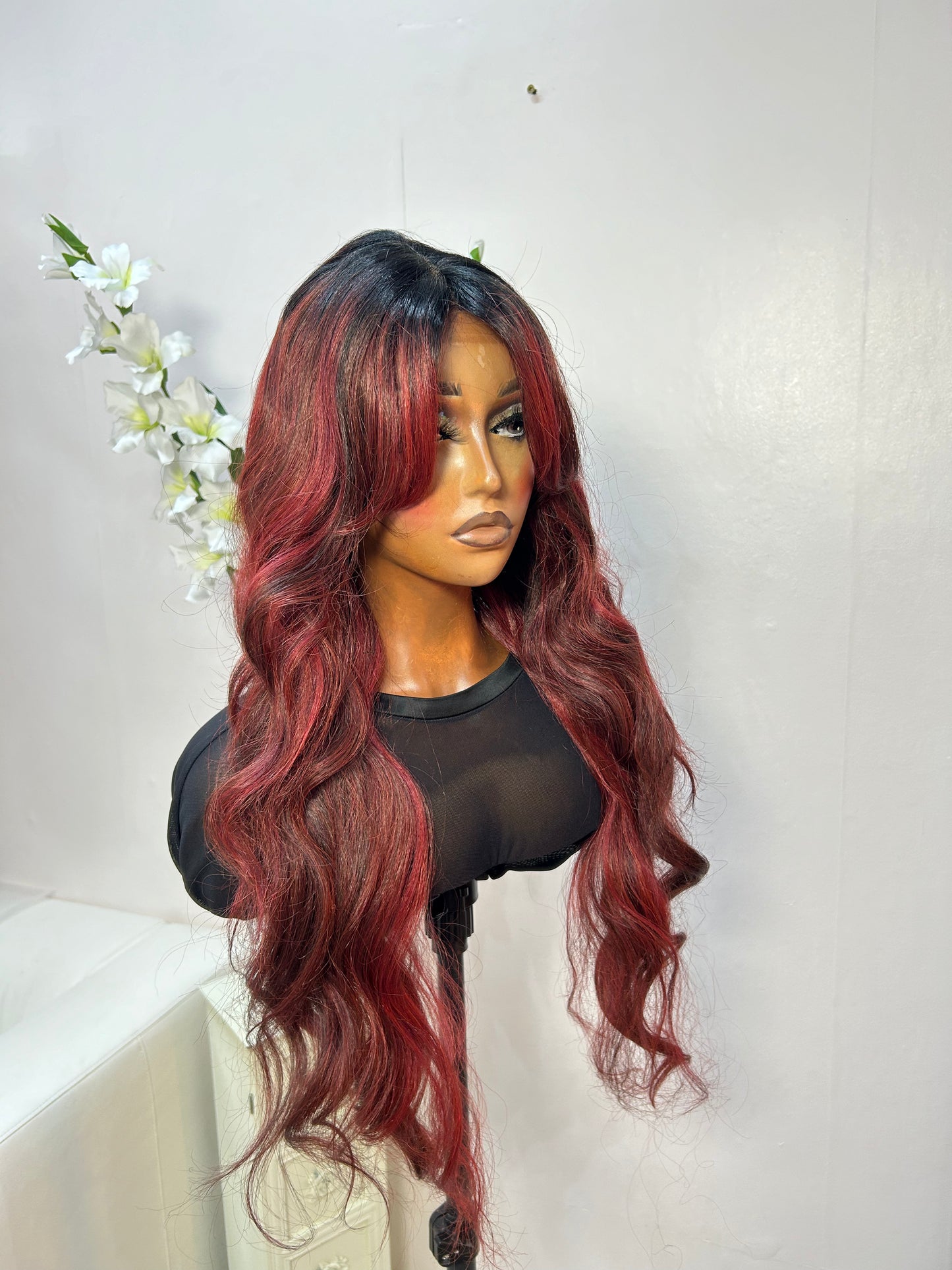 (Sample) Maya (middle part) lace wig