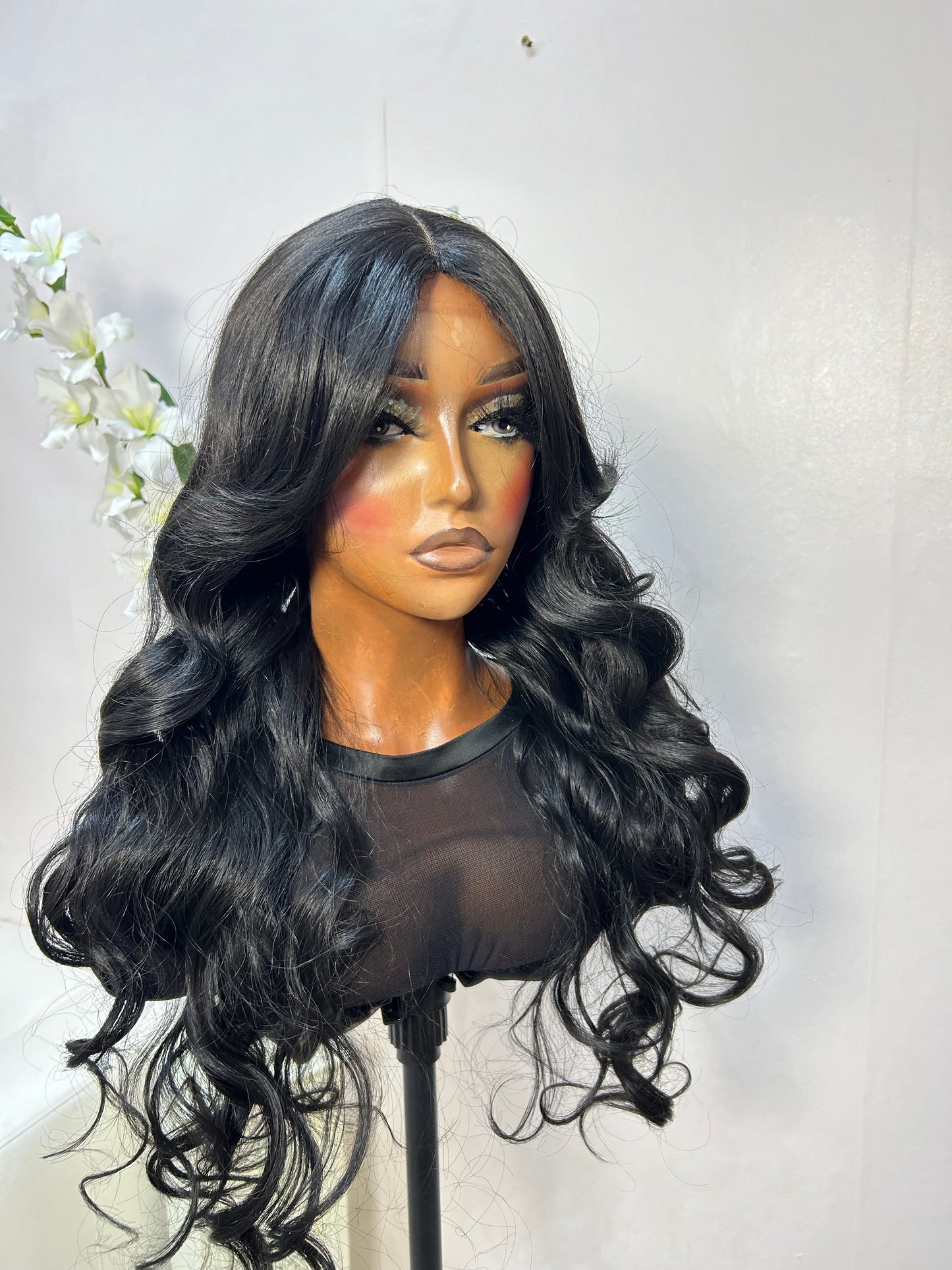 (Sample) Maya (middle part) lace wig