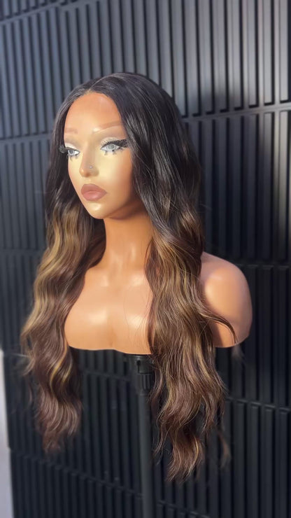 Alessa – Middle Part Glueless Wig, Body Wave, 24 Inches